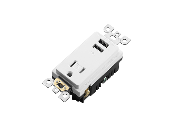 5-15R带USB(2.4A)墙壁式插座